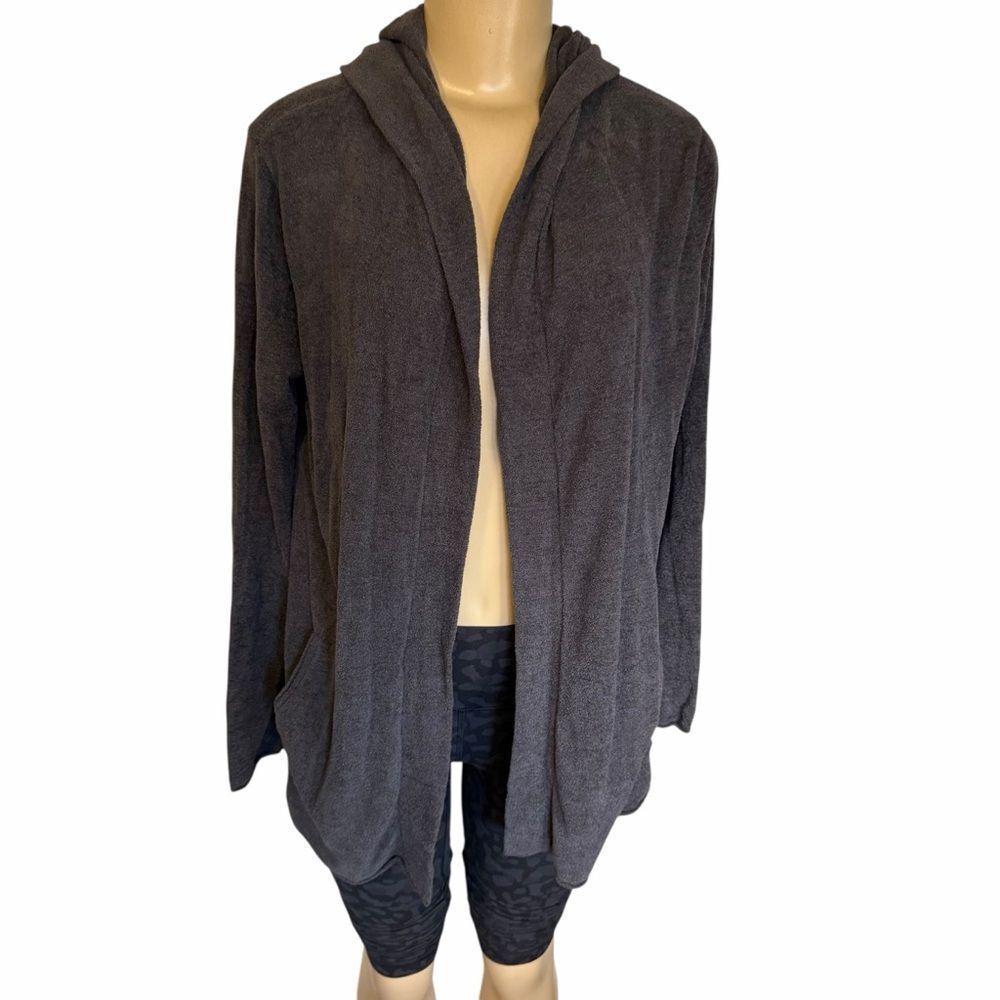 Barefoot Dreams Cozychic Coastal Hooded open Cardigan sweater